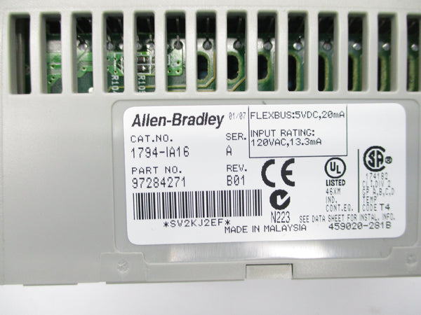 ALLEN BRADLEY 1794-IA16 SER. A 120VAC UNMP