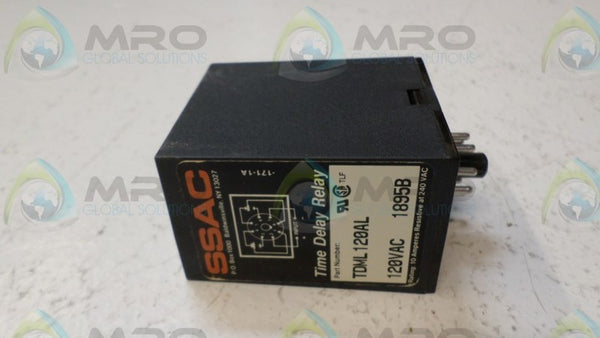 SSAC TDML120AL TIME DELAY RELAY 120VAC NSMP
