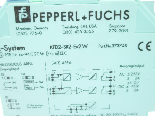 PEPPERL+FUCHS KFD2-SR2-EX2.W 37374S NSNP