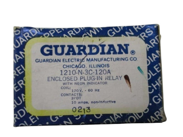 GUARDIAN ELECTRIC 1210-N-3C-120A RELAY 120V NSMP