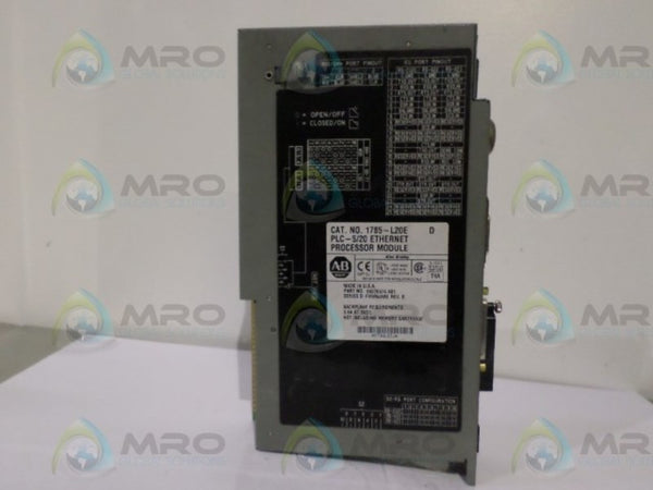 ALLEN BRADLEY 1785-L20E SER. D F/W B PROCESSOR MODULE UNMP