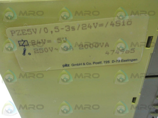 PILZ PZE5V-0.5-3S-24VDC-4S-1O SAFETY RELAY  NSMP