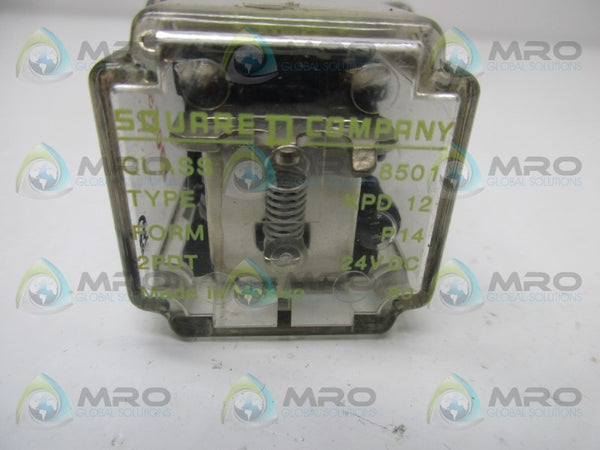 SQUARE D 8501-KPD-12-P14 RELAY  UNMP