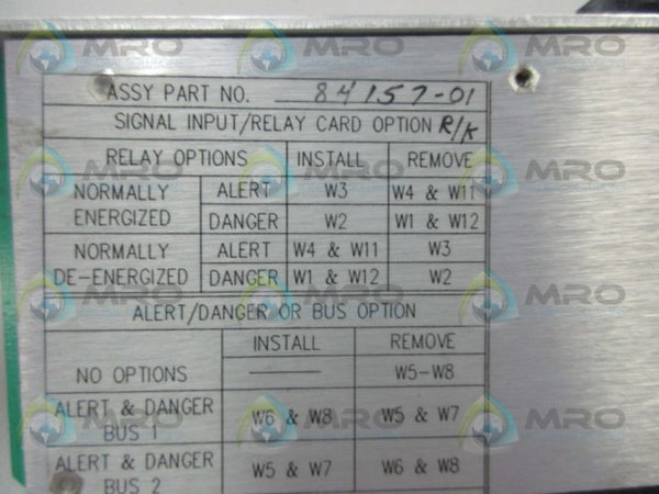 BENTLY NEVADA 84157-01 SIGNAL INPUT/RELAY CARD NSNP