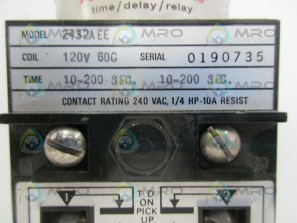 AGASTAT 2432AEE TIME DELAY RELAY UNMP