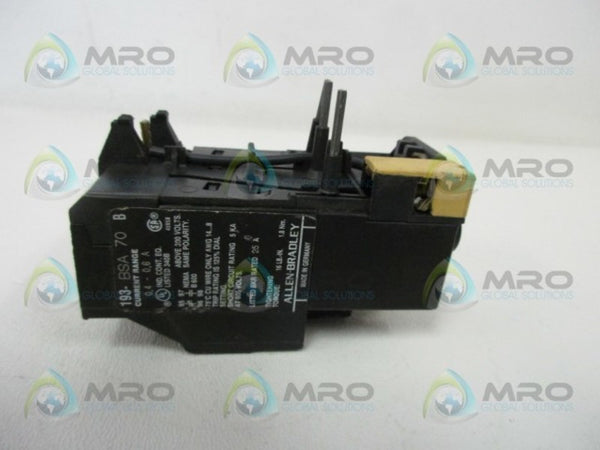 ALLEN BRADLEY 193-BSA70 SER. B OVERLOAD RELAY UNMP
