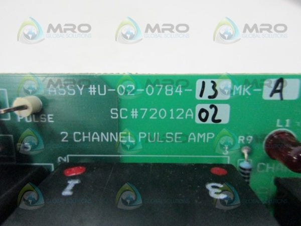 AJAX MAGNETHERMIC 72012A02 U-02-0784-13MK-A SINGLE CHANNEL AMP BOARD  UNMP