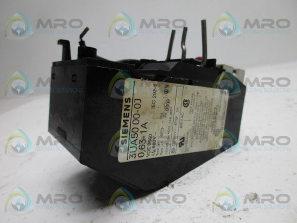 SIEMENS 3UA5000-0J OVERLOAD RELAY 0,63-1A (AS PICTURED)  UNMP