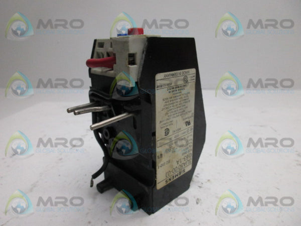 SIEMENS 3UA5000-0J OVERLOAD RELAY 0,63-1A (AS PICTURED)  UNMP