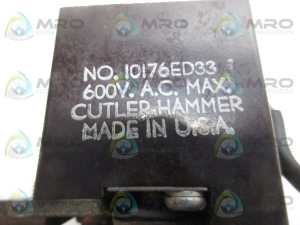 CUTLER HAMMER 10176ED33 OVERLOAD RELAY  UNMP