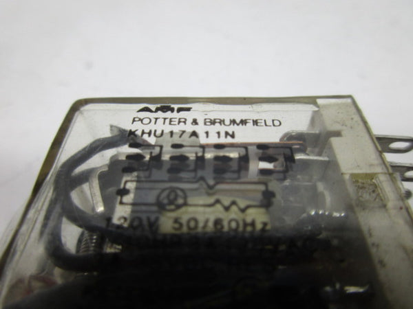 POTTER & BRUMFIELD KHU-17A11N-120 RELAY 120V UNMP