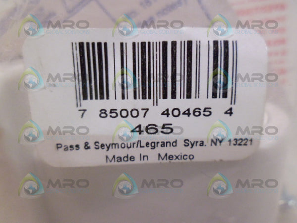 PASS & SEYMOUR 465 FLUORESCENT LAMPHOLDER RECESSED NSMP