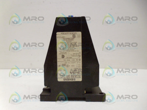 SIEMENS 3UA5900-2C OVERLOAD RELAY 16-25A UNMP