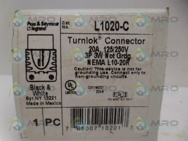 PASS & SEYMOUR TURNLOK L1020-C CONNECTOR NSMP