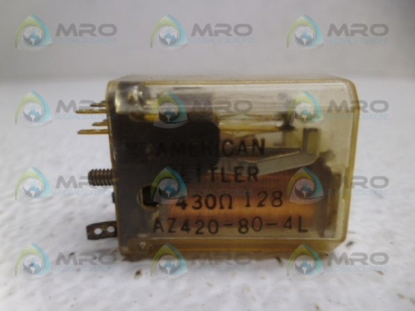 AMERICAN ZETTLER AZ420-80-4L RELAY 18VDC UNMP