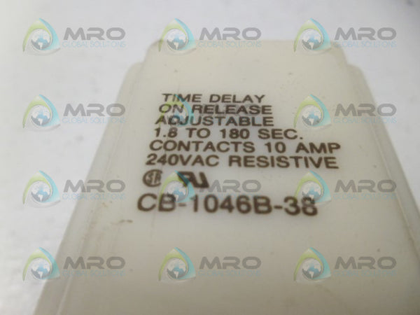 POTTER & BRUMFIELD CB-1046B-38 TIME DELAY RELAY (AS PICTURED) UNMP