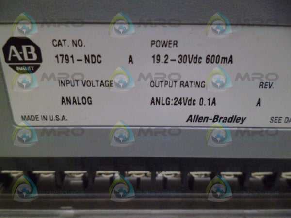 ALLEN BRADLEY 1791-NDC SER. A MODULE NSNP