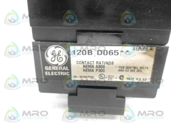 GENERAL ELECTRIC 120BD065 RELAY UNMP