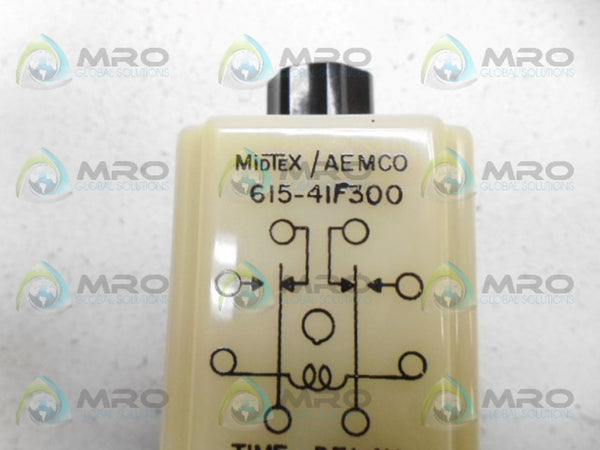MIDTEX/AEMCO 615-41F300 TIME DELAY RELAY NSNP