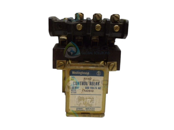 WESTINGHOUSE NH40 CONTROL RELAY 600VOLT  UNMP