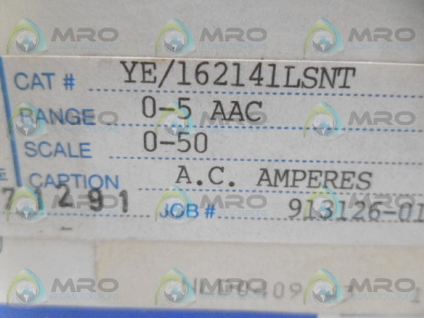 YOKOGAWA YE/162141LSNT METER 50A NSMP