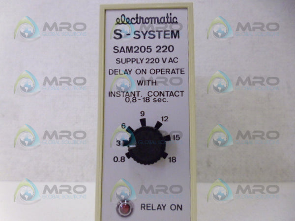 ELECTROMATIC SAM205 220 S-SYSTEM RELAY NSMP