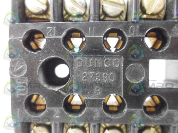 DUNCO 27390B PIN RELAY BASE (AS PICTURED) NSNP