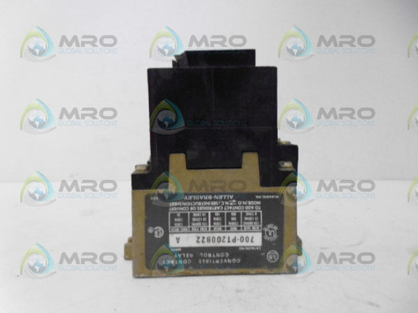ALLEN BRADLEY 700-PT200B22 SER. A CONTROL RELAY UNMP