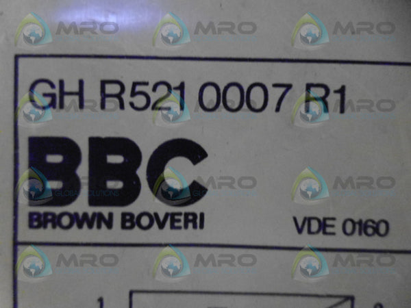 BROWN BOVERI GH R521 0007R1 MODULE RELAY UNMP