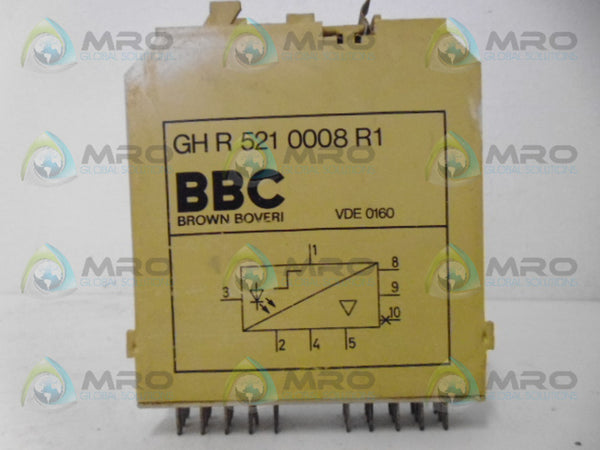 BROWN BOVERI GH R521 0008R1 RELAY MODULE UNMP