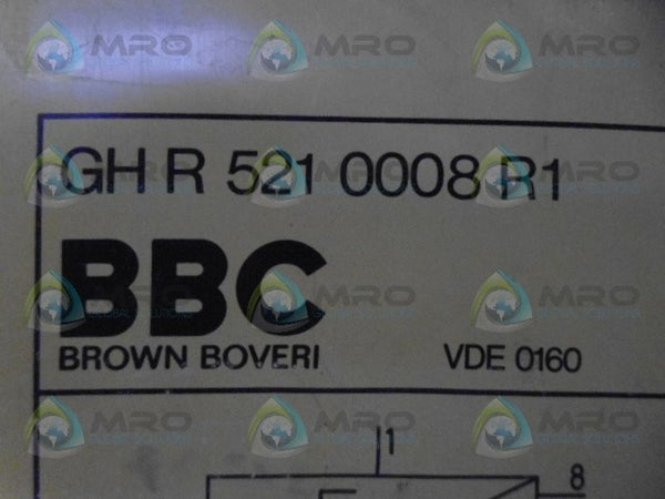 BROWN BOVERI GH R521 0008R1 RELAY MODULE UNMP
