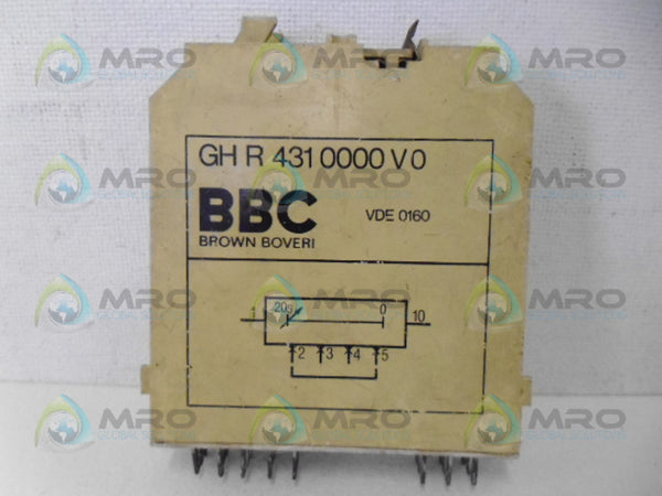 BROWN BOVERI GH R 431 0000 VO RELAY MODULE UNMP