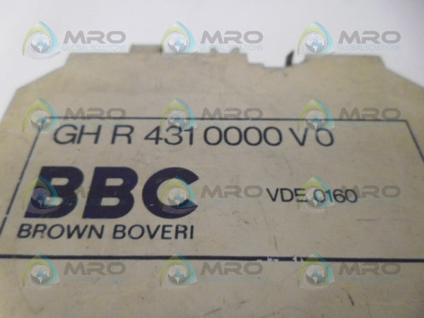 BROWN BOVERI GH R 431 0000 VO RELAY MODULE UNMP