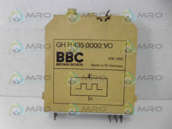 BROWN BOVERI GH R 435 0000 VO RELAY MODULE UNMP
