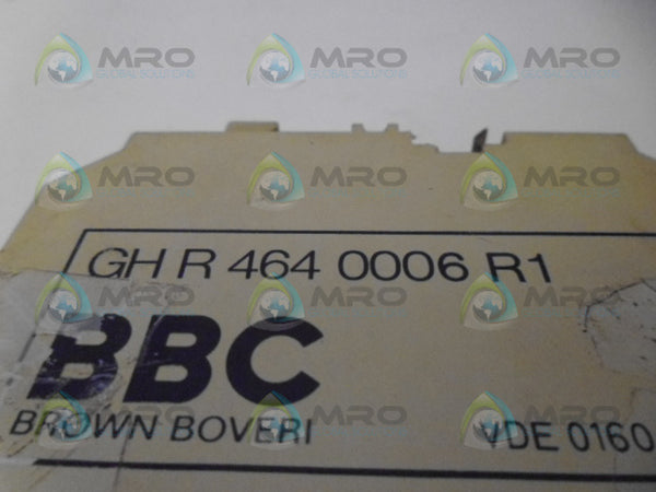 BROWN BOVERI GH R 464 0006 R1 RELAY DELAY MODULE UNMP