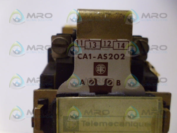 TELEMECANIQUE CA1-AS202 TIME DELAY RELAY UNMP