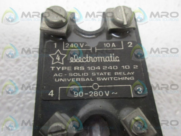 ELECTROMATIC RS104240102 SOLID STATE RELAY UNMP