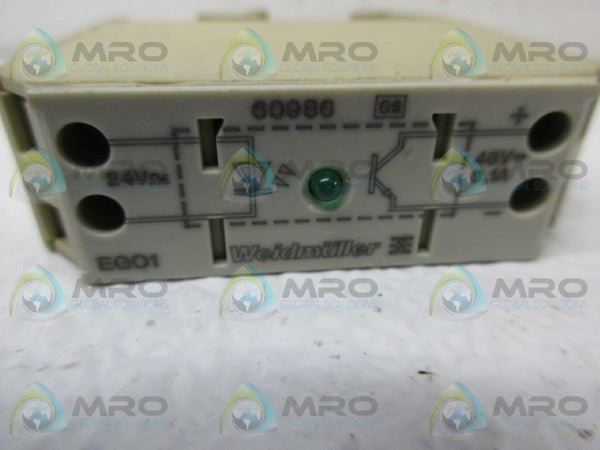 WEIDMULLER 60986 EGO1 OPTOISOLATOR TRANSISTOR MODULE UNMP