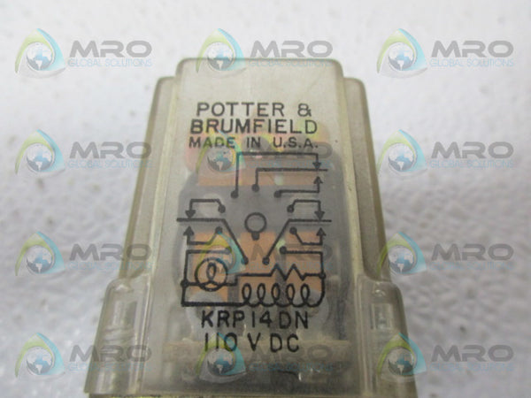 POTTER & BRUMFIELD KRP-14DN-110 RELAY 110VDC UNMP