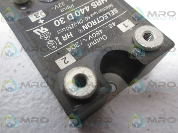 SELECTRON HRS440D30 RELAY  UNMP