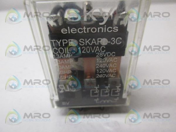 SKY ELECTRONICS SKAPL-3C RELAY 120VAC  UNMP