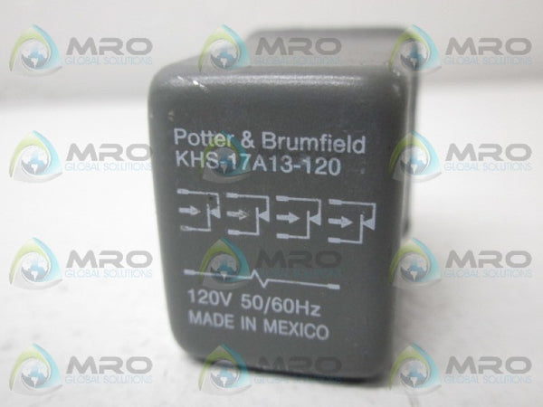 POTTER & BRUMFIELD KHS-17A13-120 RELAY 120V  NSNP