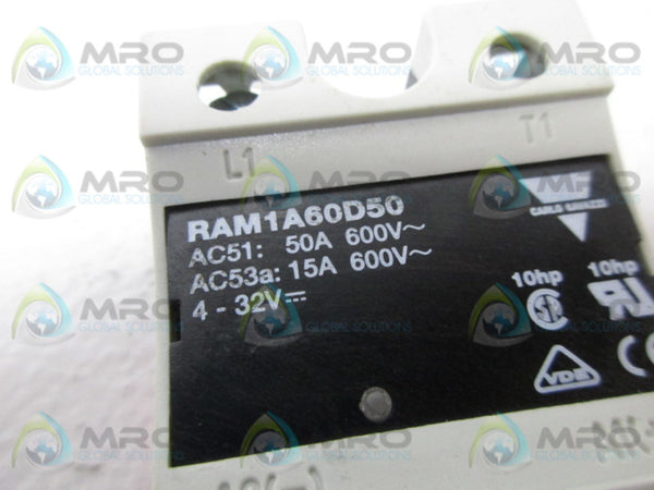 CARLO GAVAZZI RAM1A6OD50 SOLID STATE RELAY  UNMP