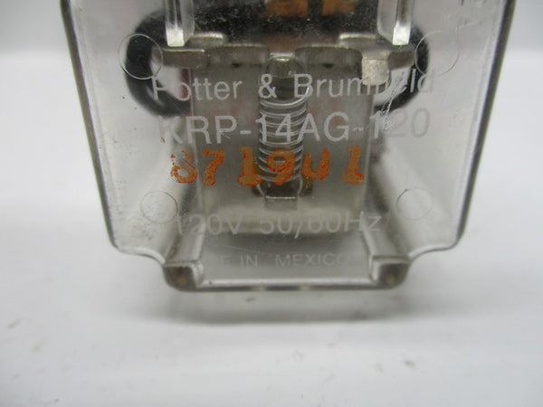 POTTER & BRUMFIELD KRP-14AG-120 RELAY 240VAC 10A UNMP