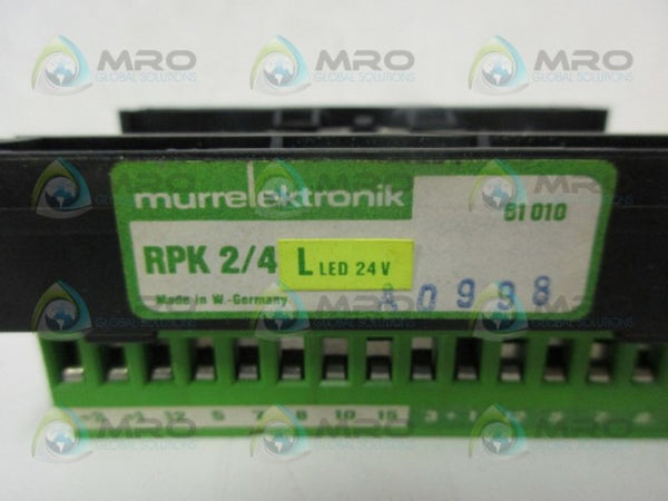 MURR ELEKTRONIK RPK2/4 RELAY SOCKET NSNP