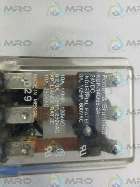 POTTER & BRUMFIELD KUP-14 D55-24 RELAY UNMP