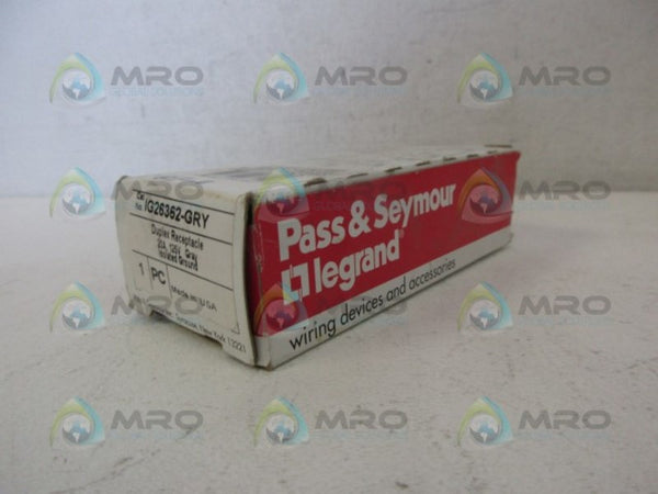 PASS & SEYMOUR IG26362-GRY DUPLEX RECEPTACLE NSMP