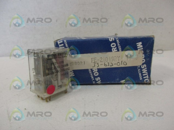 MICRO SWITCH FE21-019 RELAY 6VDC 52OHMS NSMP