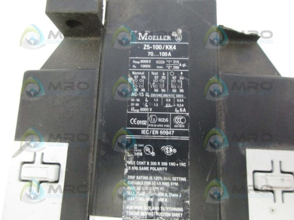 MOELLER Z5100-KK4 OVERLOAD RELAY UNMP