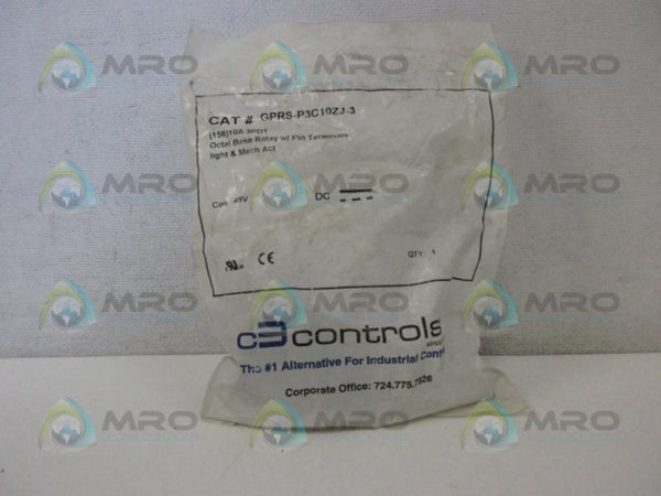 C3CONTROLS GPRS-P3C10ZJ-3 OCTAL BASE RELAY NSMP